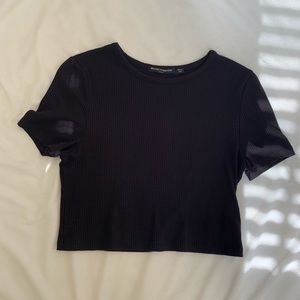 Black ribbed Brandy Melville crop top